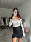 Čierna zavinovacia mini sukňa | Wrapia